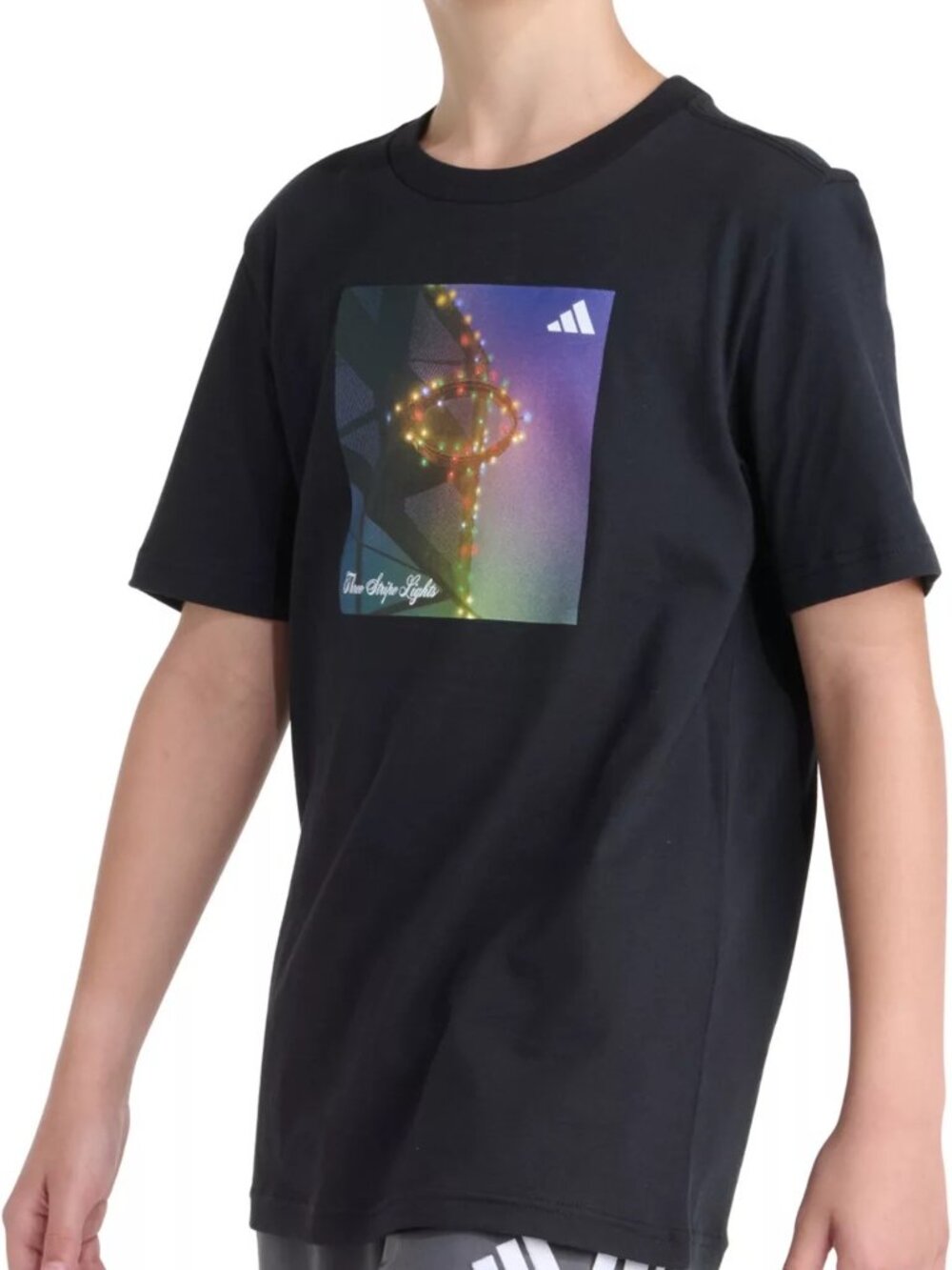 adidas Kids' 3-Stripe Lights Graphic Tee - Picture 4 of 4